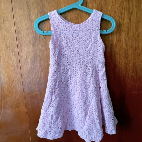 3/$20 Joe Fresh 3T Pink Floral Lace Dress - Picture 1 of 5